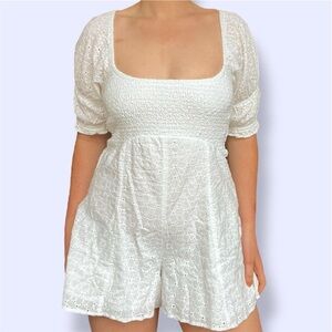 Urban Outfitters Kimchi Blue Ivy Eyelet Lace Romper